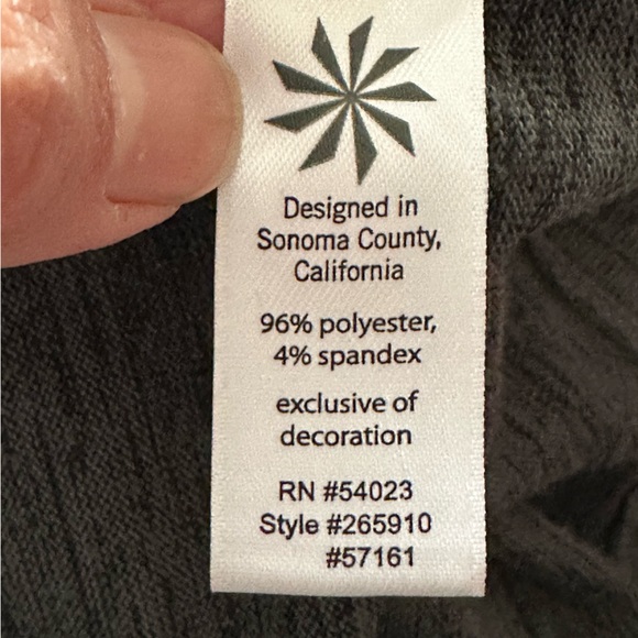 Athleta Long Sleeve Sweatshirt Dress Drawstring Waist Heathered Gray Size Medium - Picture 8 of 8